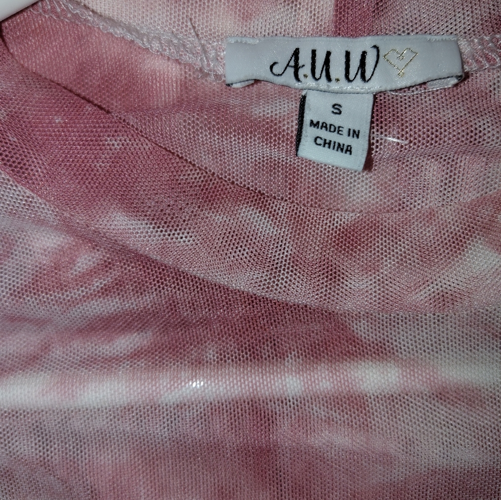 Pink Tie-Dye Short Sleeve Dress Maxi Small Full Length New 🆕 - Picture 10 of 11